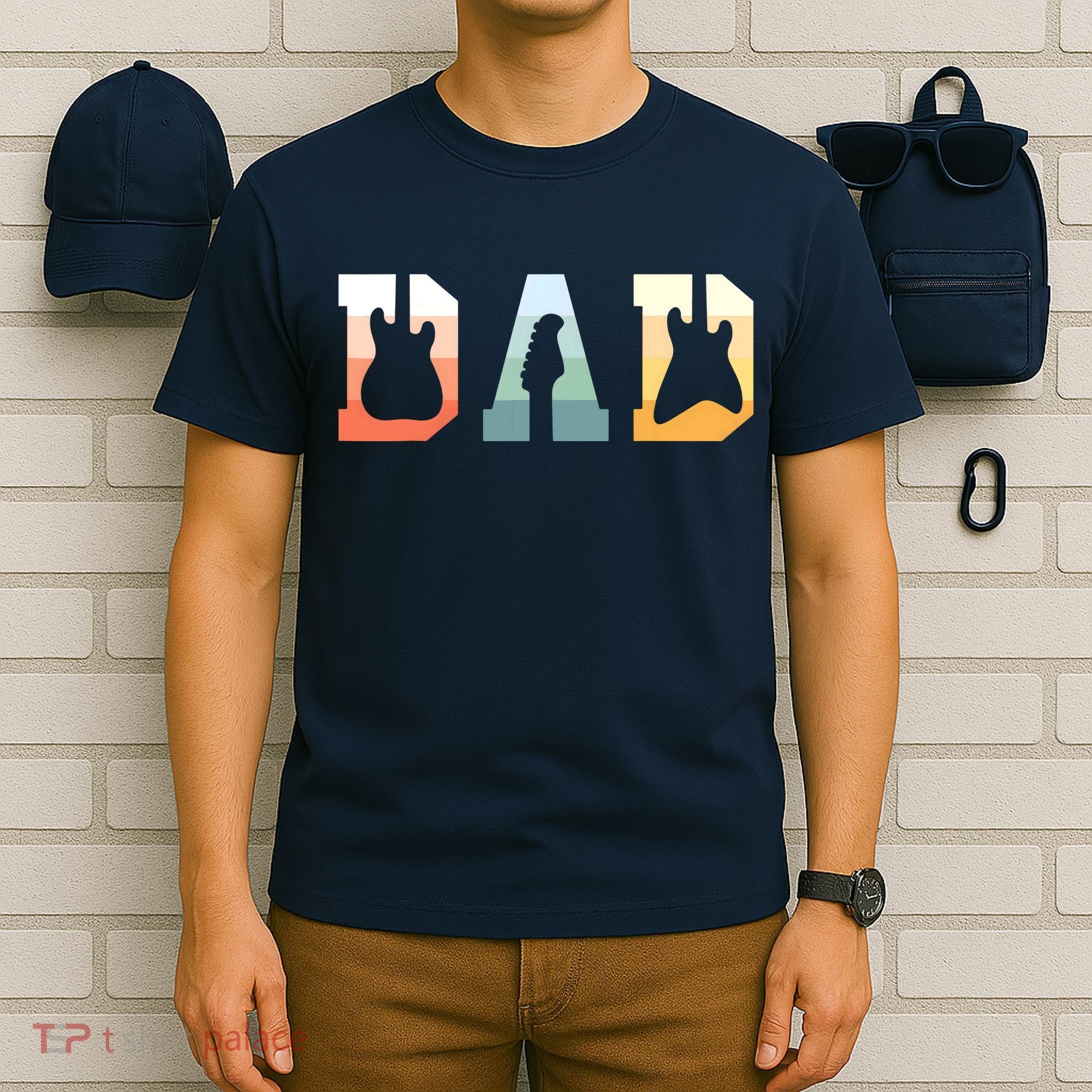 Acoustic Guitar Dad Guitarist Musical Instrument Musician T-Shirt