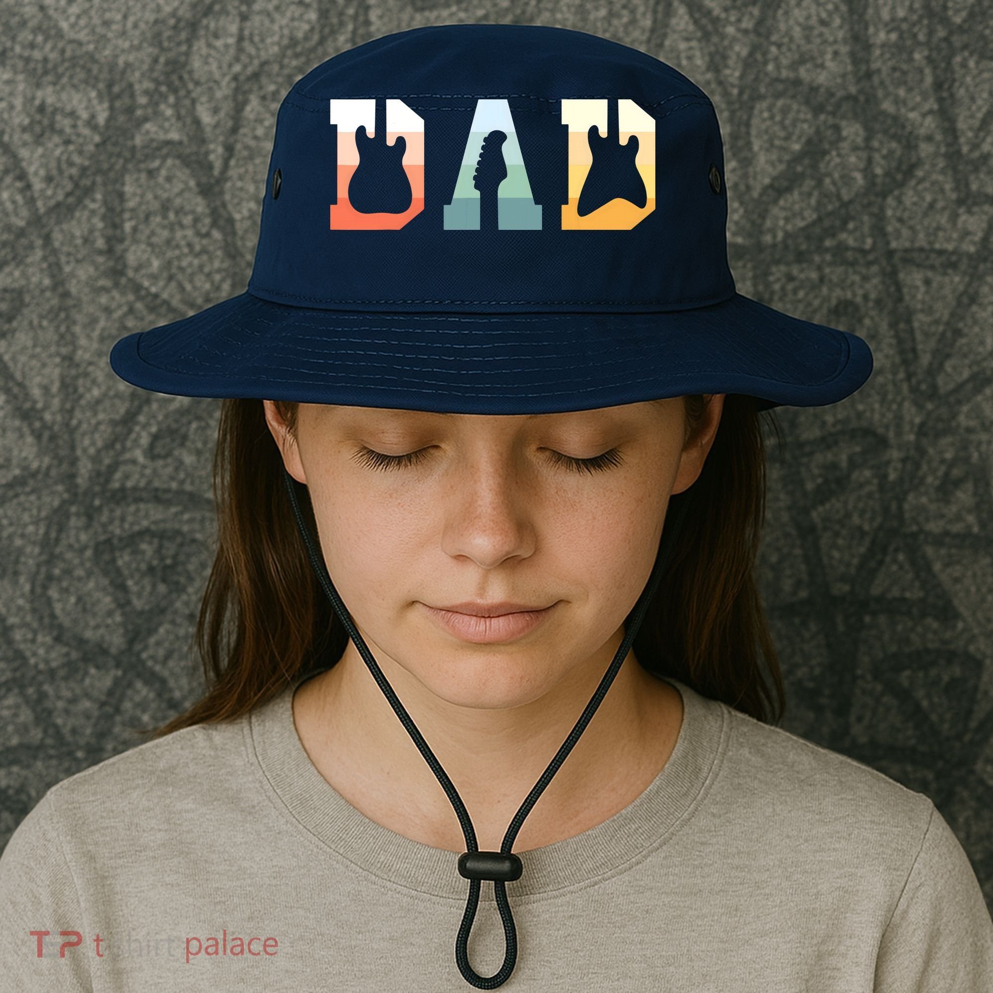 Acoustic Guitar Dad Guitarist Musical Instrument Musician Bucket Hat
