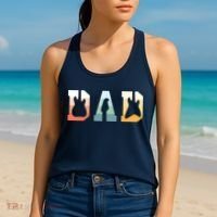 Acoustic Guitar Dad Guitarist Musical Instrument Musician Women's Tank Top thumb 2