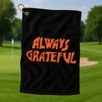 Always Grateful Dancing Hippie Vibes Gift Golf Towel thumb 1