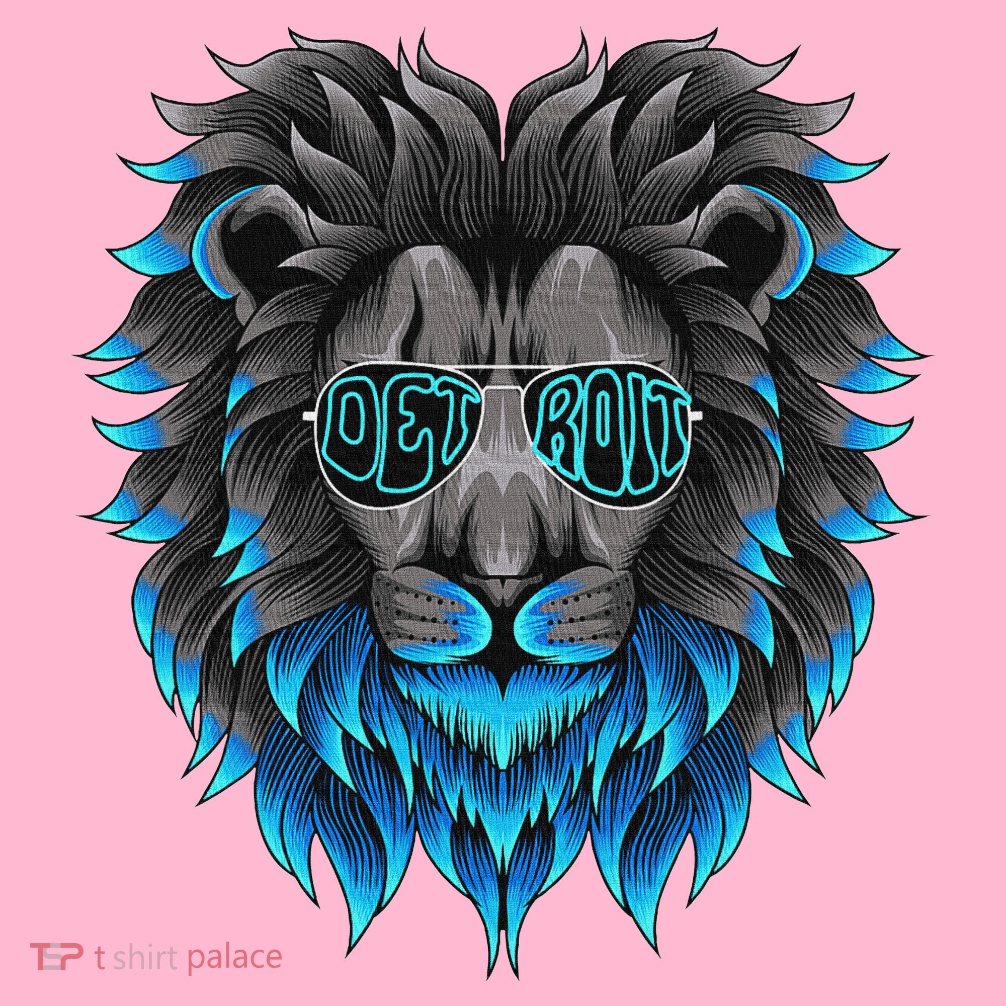 All Grit Detroit Cool Retro Lion Lovers Detroit Apparel Coaster
