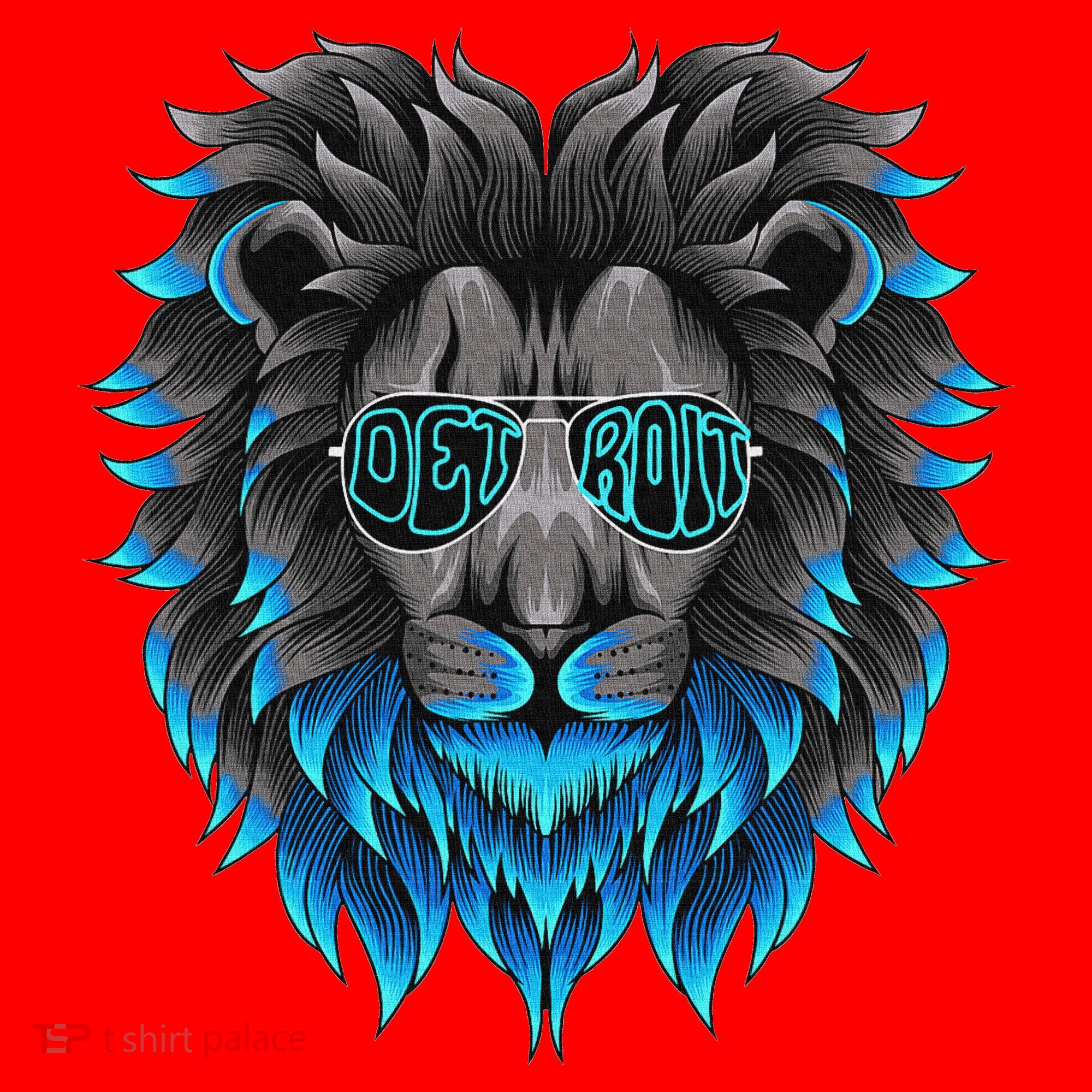 All Grit Detroit Cool Retro Lion Lovers Detroit Apparel Santa Hat