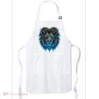 All Grit Detroit Cool Retro Lion Lovers Detroit Apparel Apron thumb 0