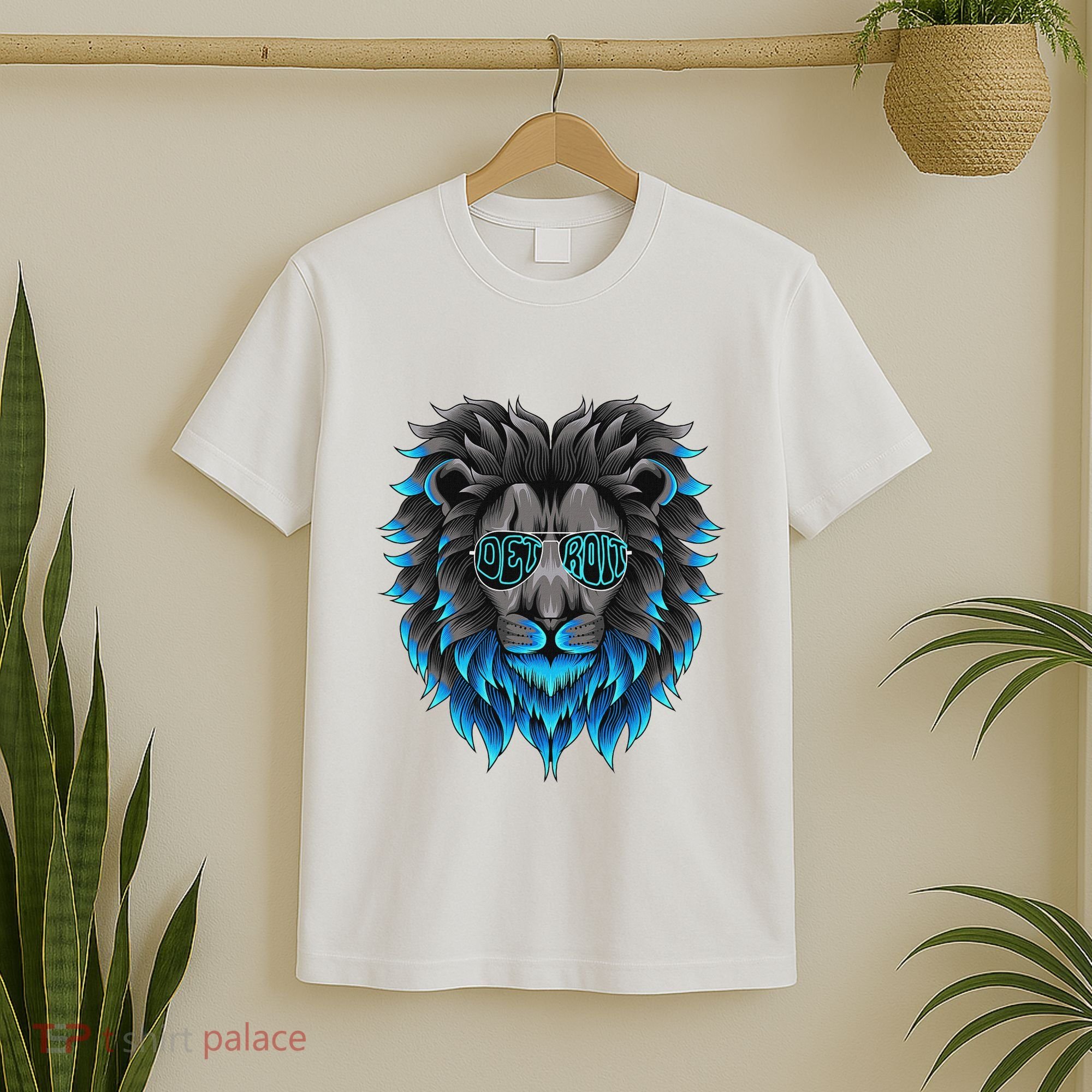All Grit Detroit Cool Retro Lion Lovers Detroit Apparel T-Shirt