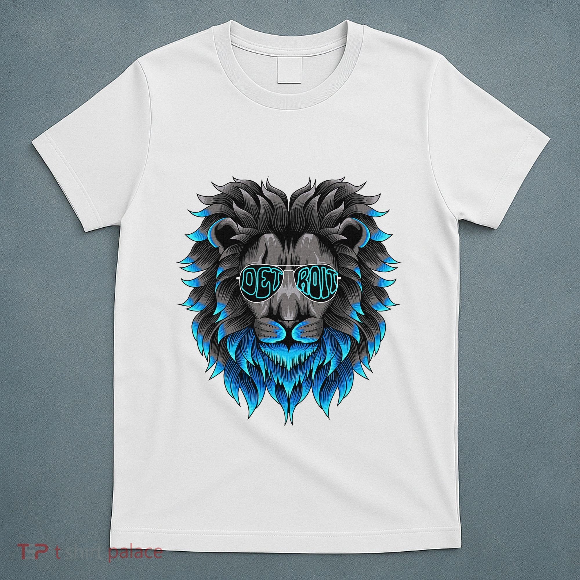 All Grit Detroit Cool Retro Lion Lovers Detroit Apparel T-Shirt