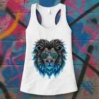 All Grit Detroit Cool Retro Lion Lovers Detroit Apparel Women's Tank Top thumb 3