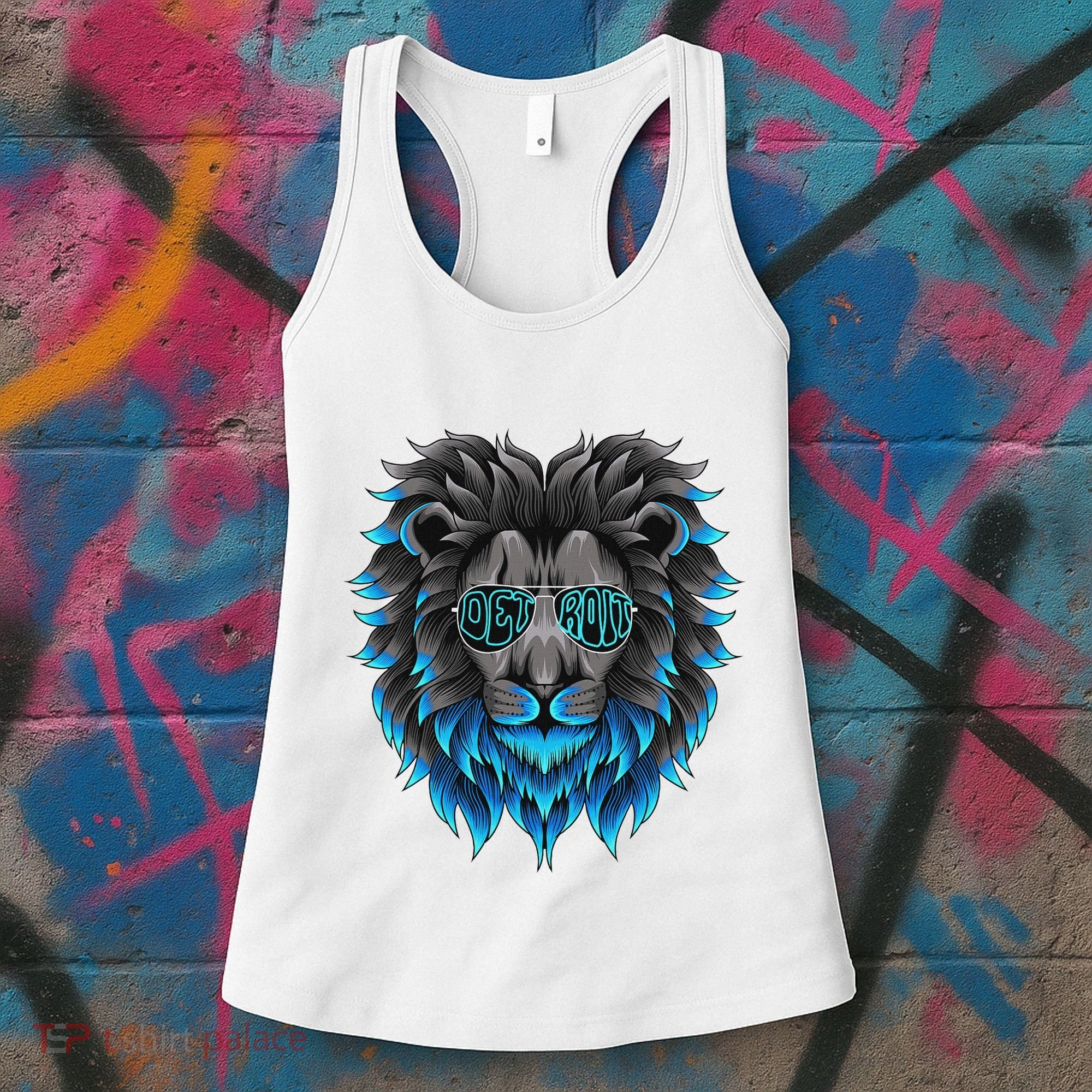 All Grit Detroit Cool Retro Lion Lovers Detroit Apparel Women's Tank Top