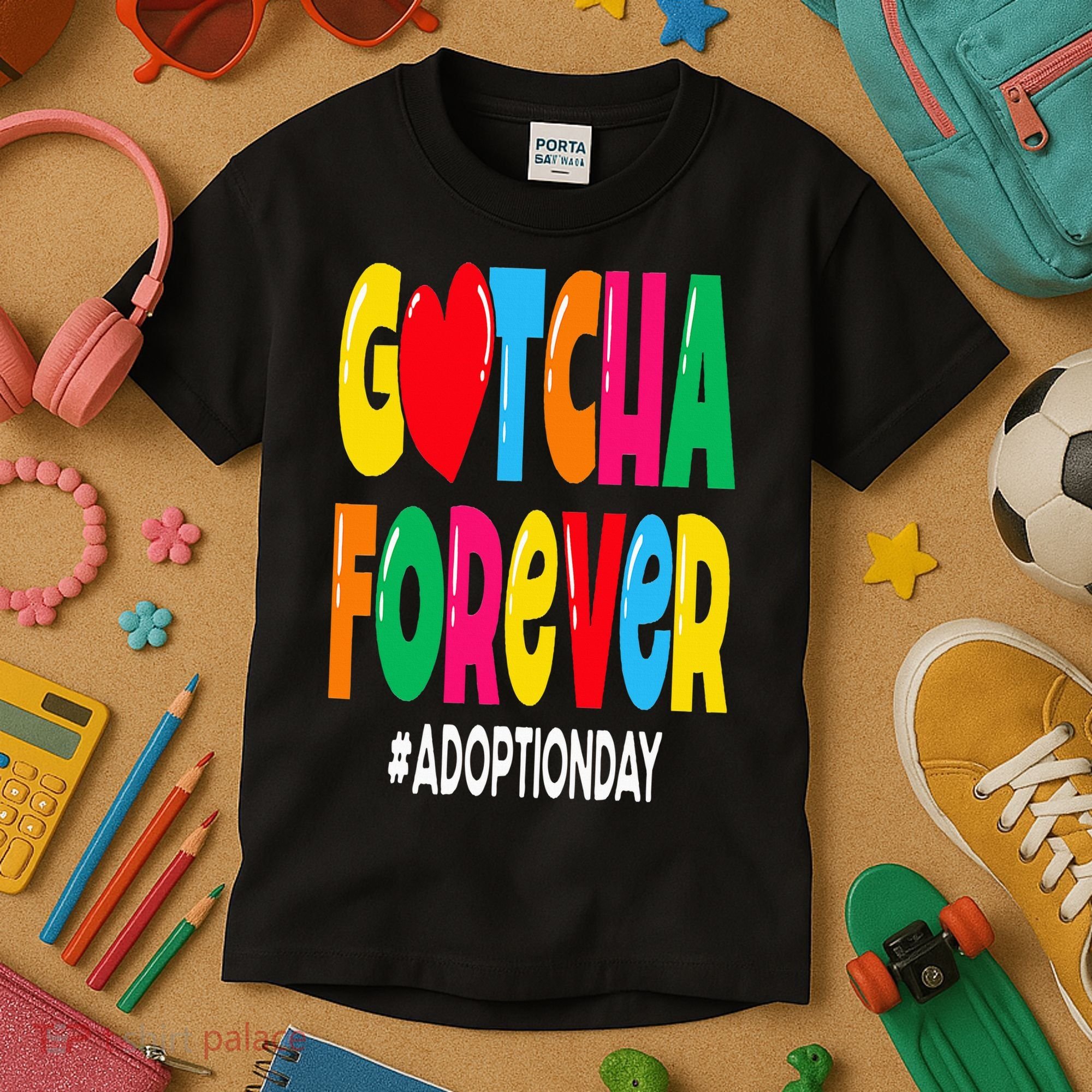 Adopt Gotcha Day Gotcha Forever Adoption Day Kids T-Shirt