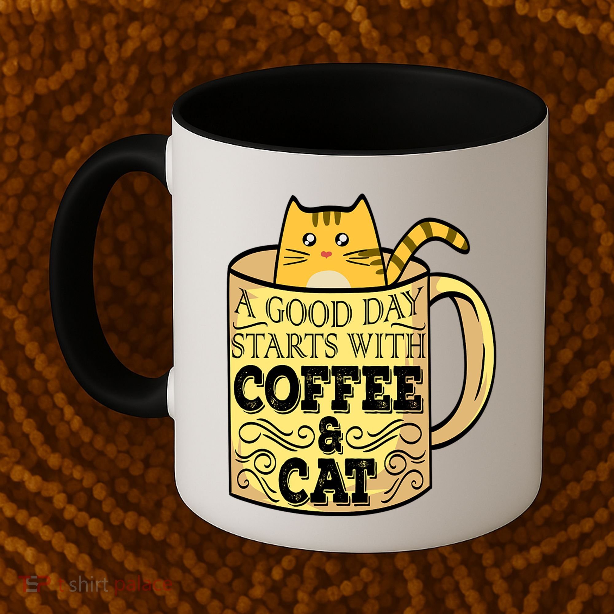 A Good Day Starts With Coffee And Cat Funny Coffee Mug