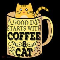 A Good Day Starts With Coffee And Cat Funny Coffee Mug thumb 5
