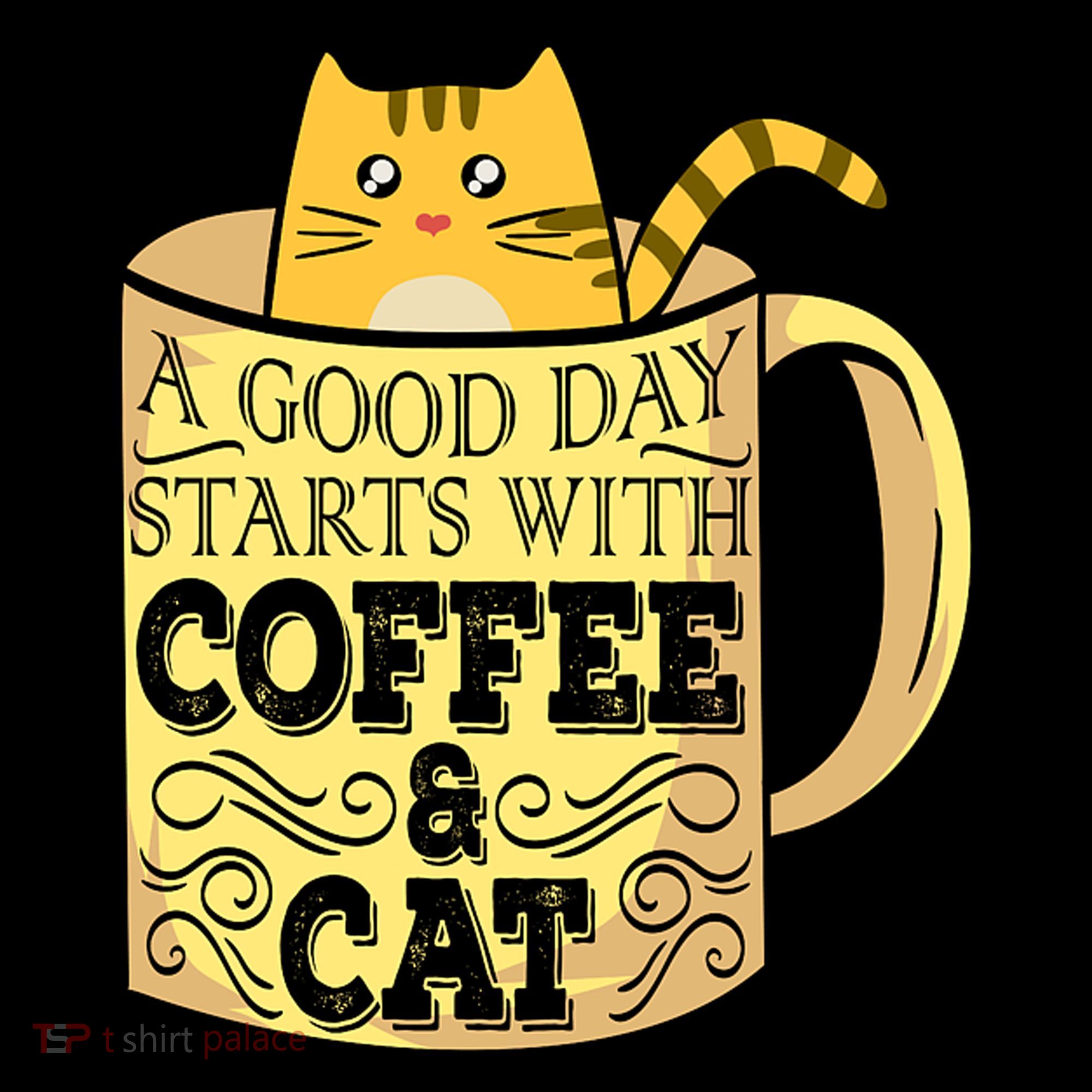 A Good Day Starts With Coffee And Cat Funny Women's Hoodie