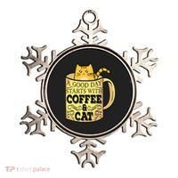 A Good Day Starts With Coffee And Cat Funny Ornament thumb 0