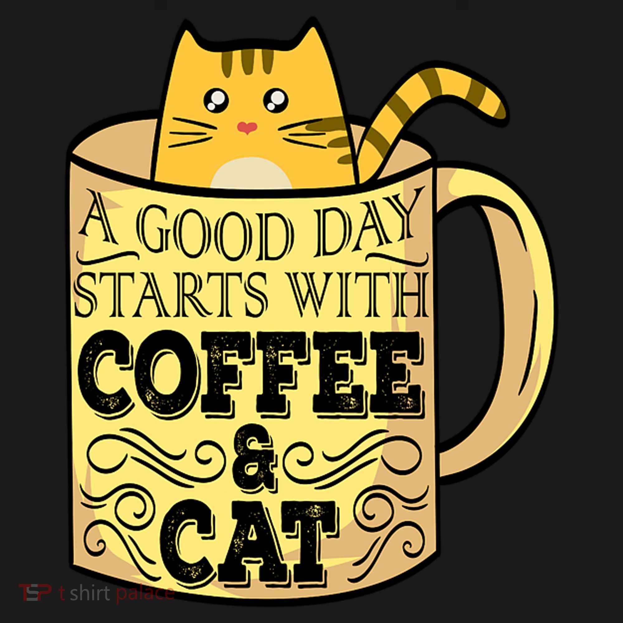 A Good Day Starts With Coffee And Cat Funny Women's Tank Top