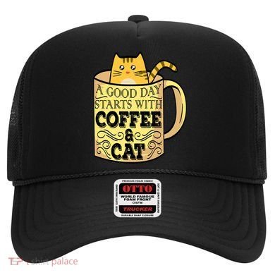 A Good Day Starts With Coffee And Cat Funny Hat