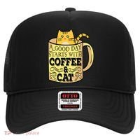 A Good Day Starts With Coffee And Cat Funny Hat thumb 0
