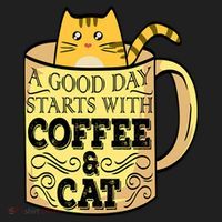 A Good Day Starts With Coffee And Cat Funny Hat thumb 2