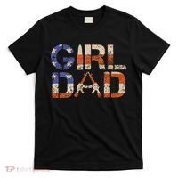 American Girl Dad Her Protector Forever Funny Father Of Gift For Dad T-Shirt thumb 0