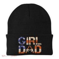 American Girl Dad Her Protector Forever Funny Father Of Gift For Dad Beanie thumb 0