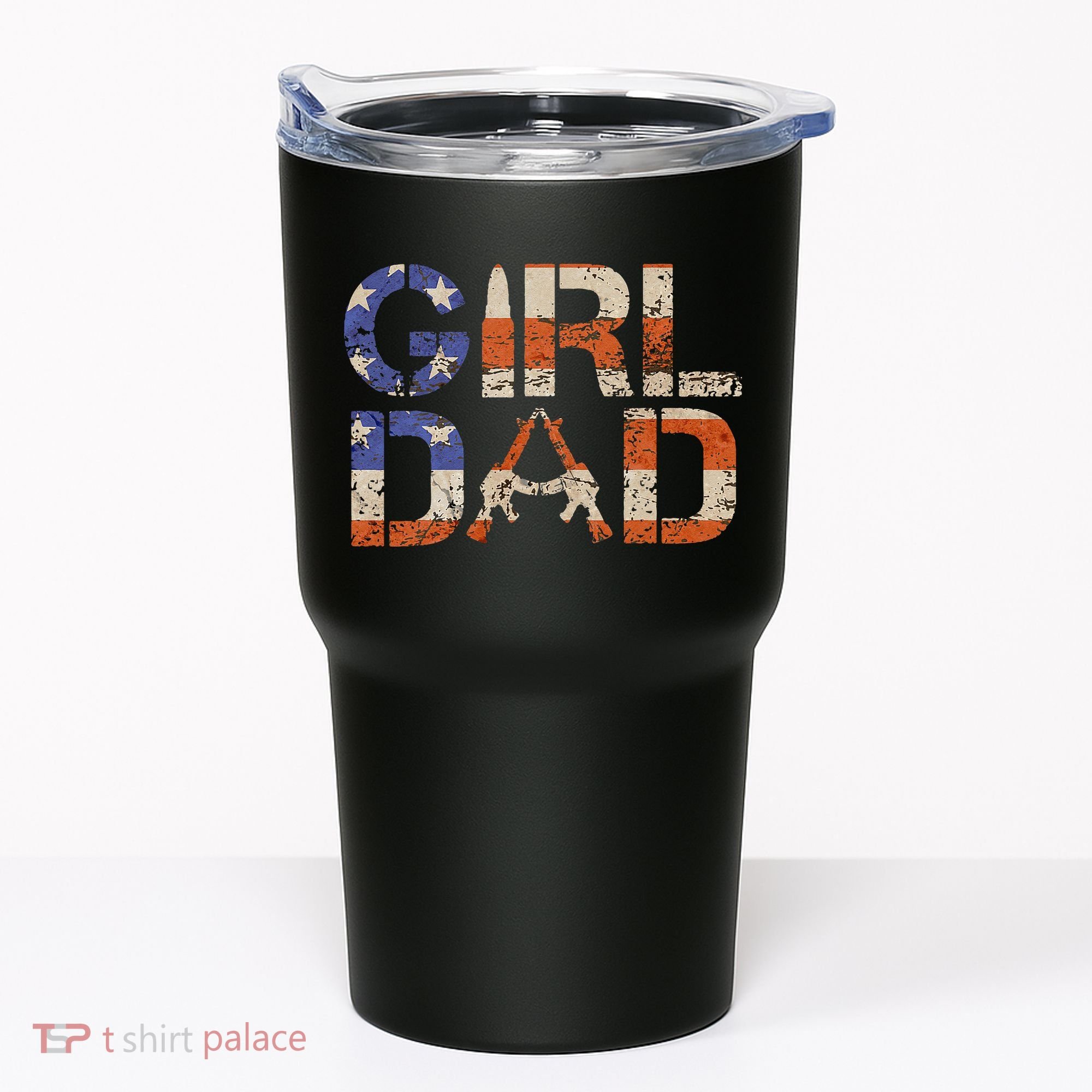 American Girl Dad Her Protector Forever Funny Father Of Gift For Dad Tumbler