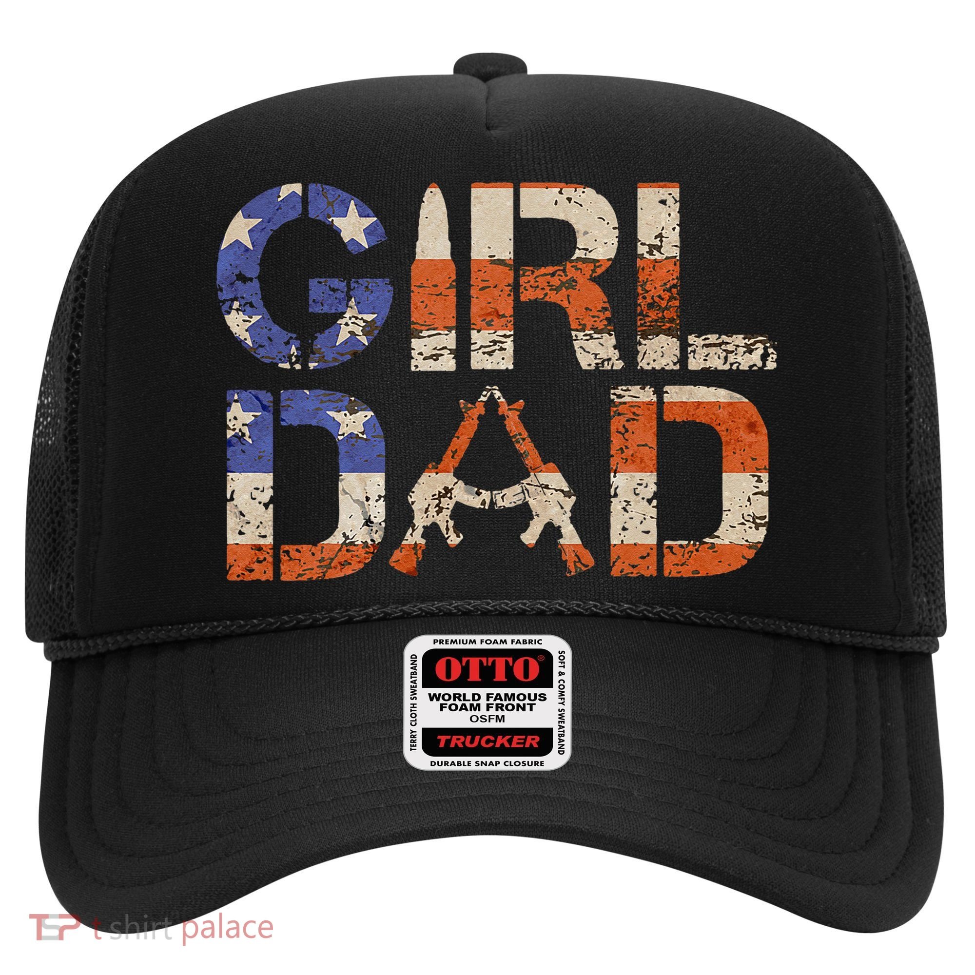 American Girl Dad Her Protector Forever Funny Father Of Gift For Dad Hat