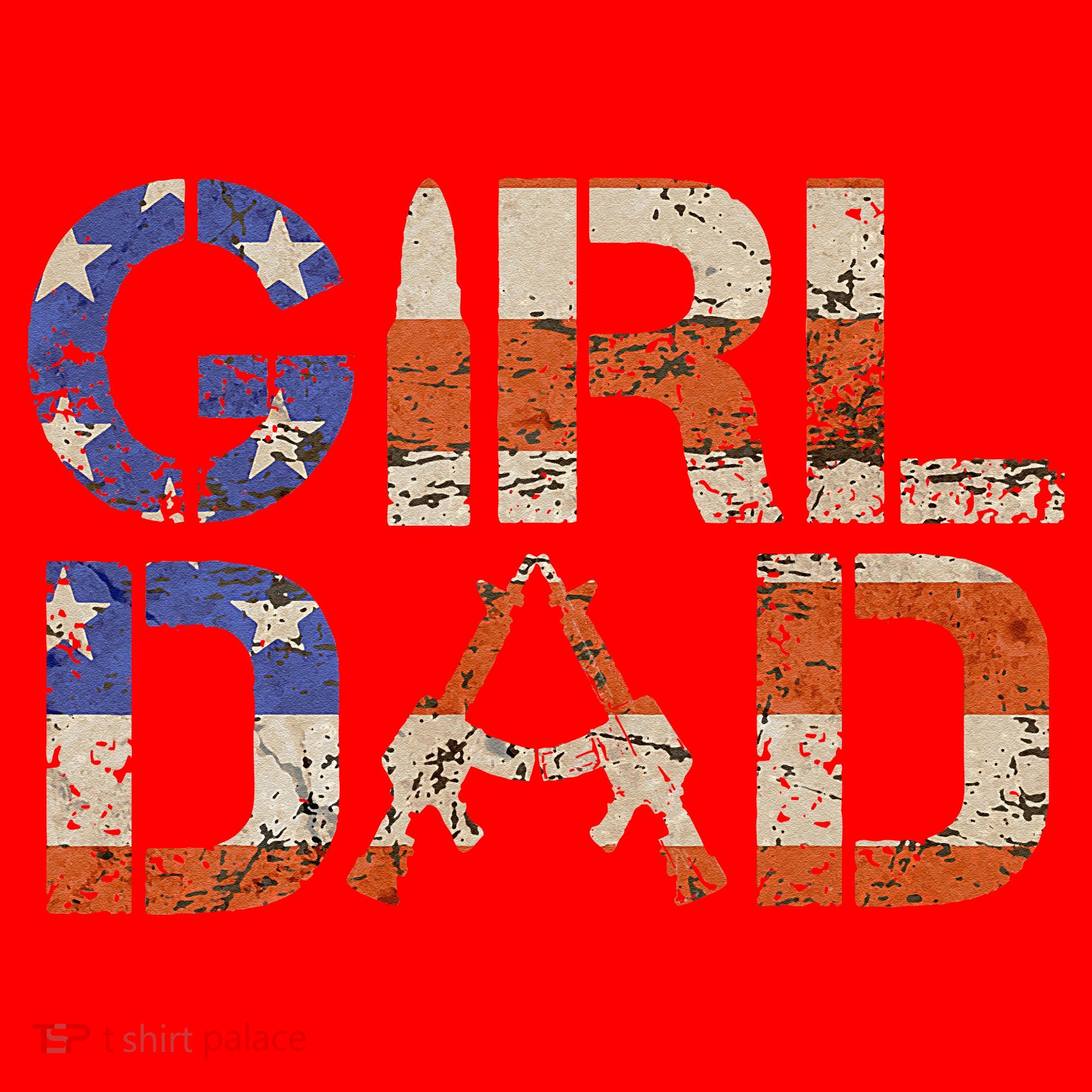 American Girl Dad Her Protector Forever Funny Father Of Gift For Dad Santa Hat