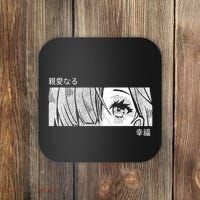 Anime Girl Eyes Cute Coaster thumb 0