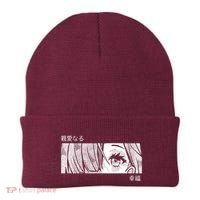 Anime Girl Eyes Cute Beanie thumb 0