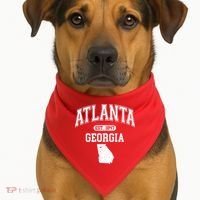 Atlanta Georgia Est. 1847 Varsity USA-Made Doggie Bandana thumb 1
