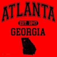 Atlanta Georgia Est. 1847 Varsity Santa Hat thumb 1