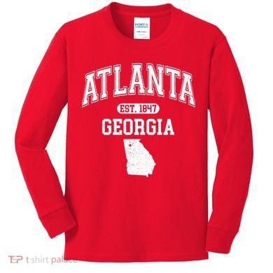 Atlanta Georgia Est. 1847 Varsity Kids Long Sleeve Shirt