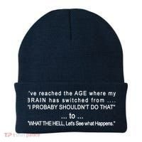 Aged Brain Funny Sarcastic Beanie thumb 0