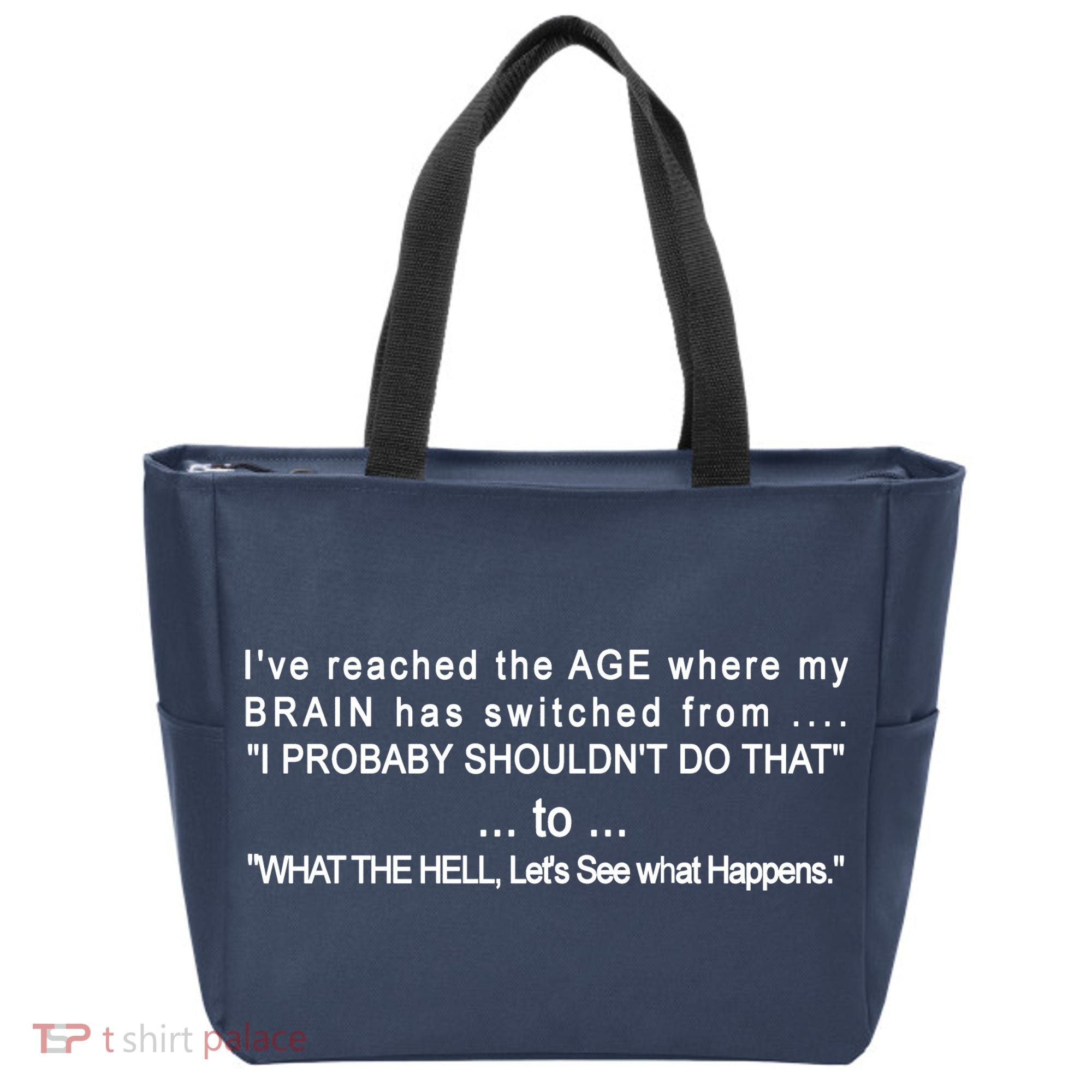 Aged Brain Funny Sarcastic Tote Bag