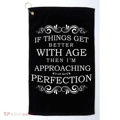Aged To Perfection Funny Birthday Golf Towel