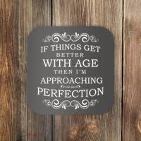 Aged To Perfection Funny Birthday Coaster thumb 0