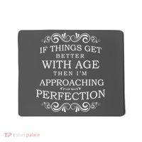 Aged To Perfection Funny Birthday Mousepad thumb 0