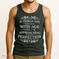 Aged To Perfection Funny Birthday Tank Top thumb 3