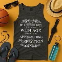 Aged To Perfection Funny Birthday Tank Top thumb 4