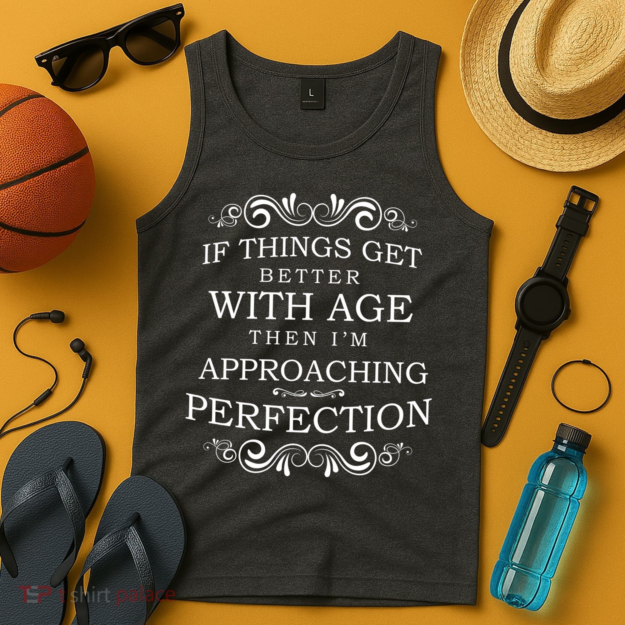 Aged To Perfection Funny Birthday Tank Top