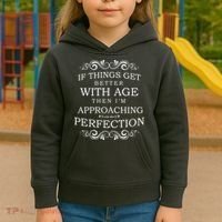 Aged To Perfection Funny Birthday Kids Hoodie thumb 3