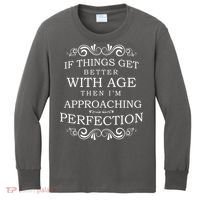 Aged To Perfection Funny Birthday Kids Long Sleeve Shirt thumb 0