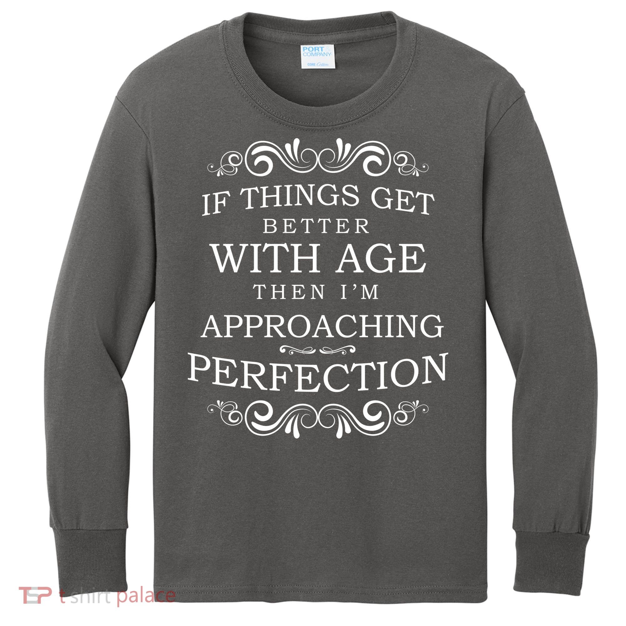 Aged To Perfection Funny Birthday Kids Long Sleeve Shirt