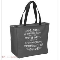 Aged To Perfection Funny Birthday Tote Bag thumb 2