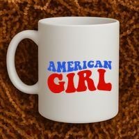 American Girl Fourth Of July Coffee Mug thumb 2