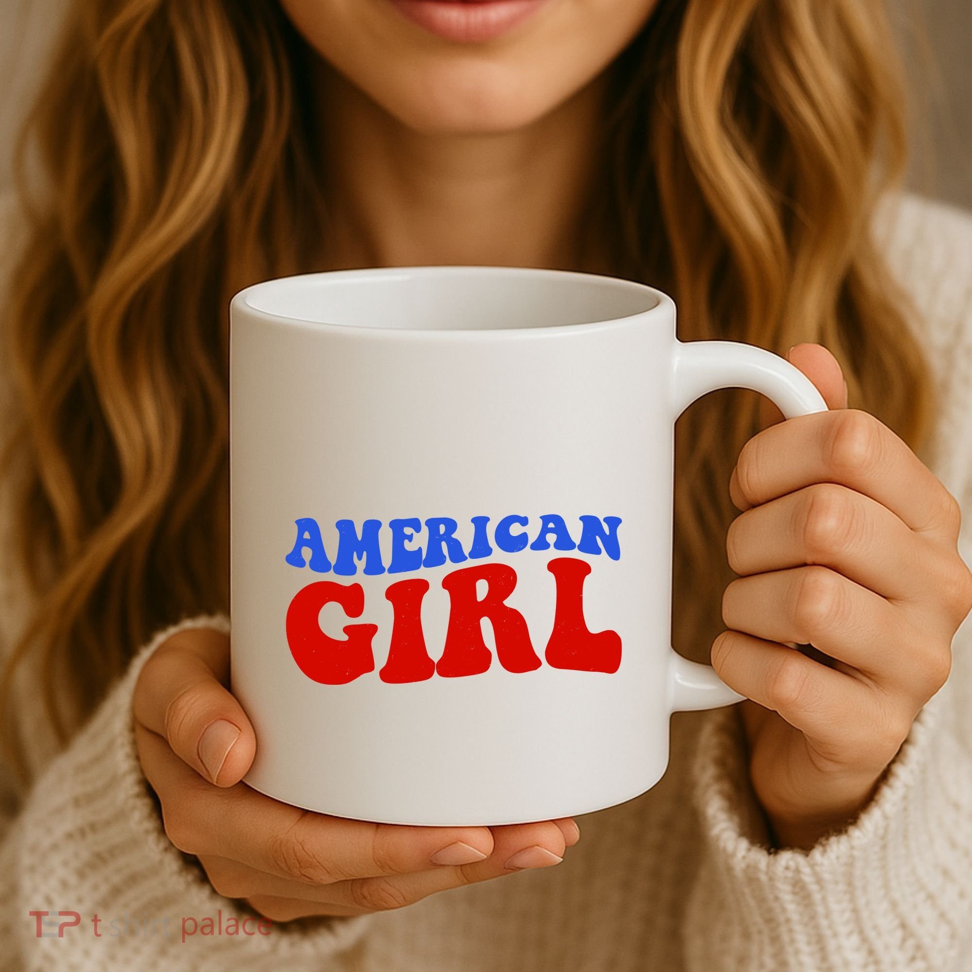 American Girl Fourth Of July Coffee Mug