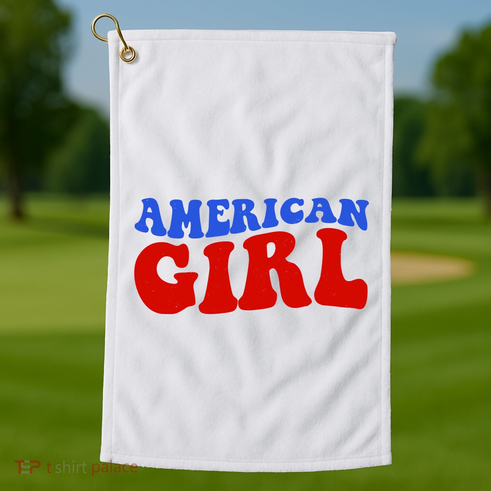 American Girl Fourth Of July Golf Towel