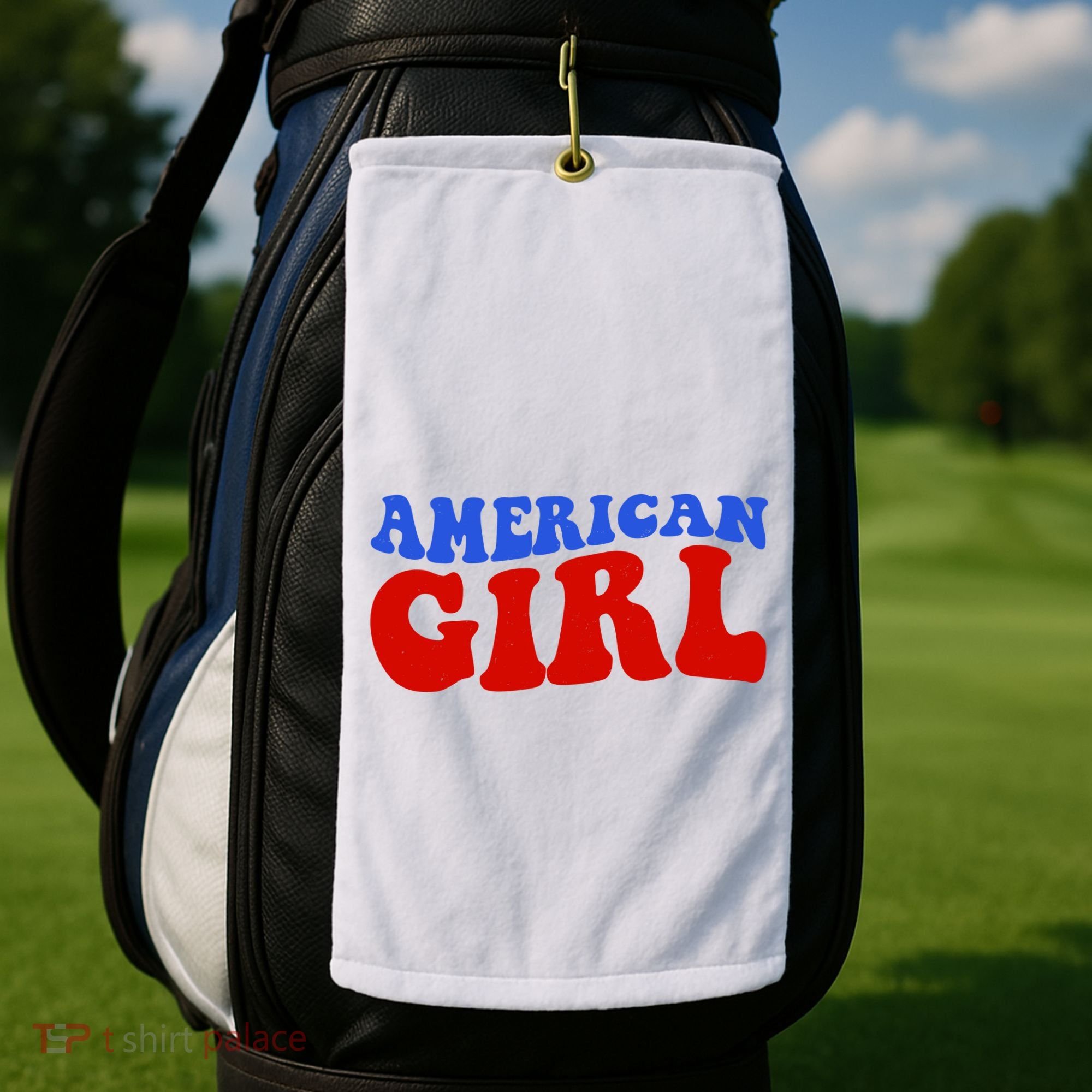 American Girl Fourth Of July Golf Towel