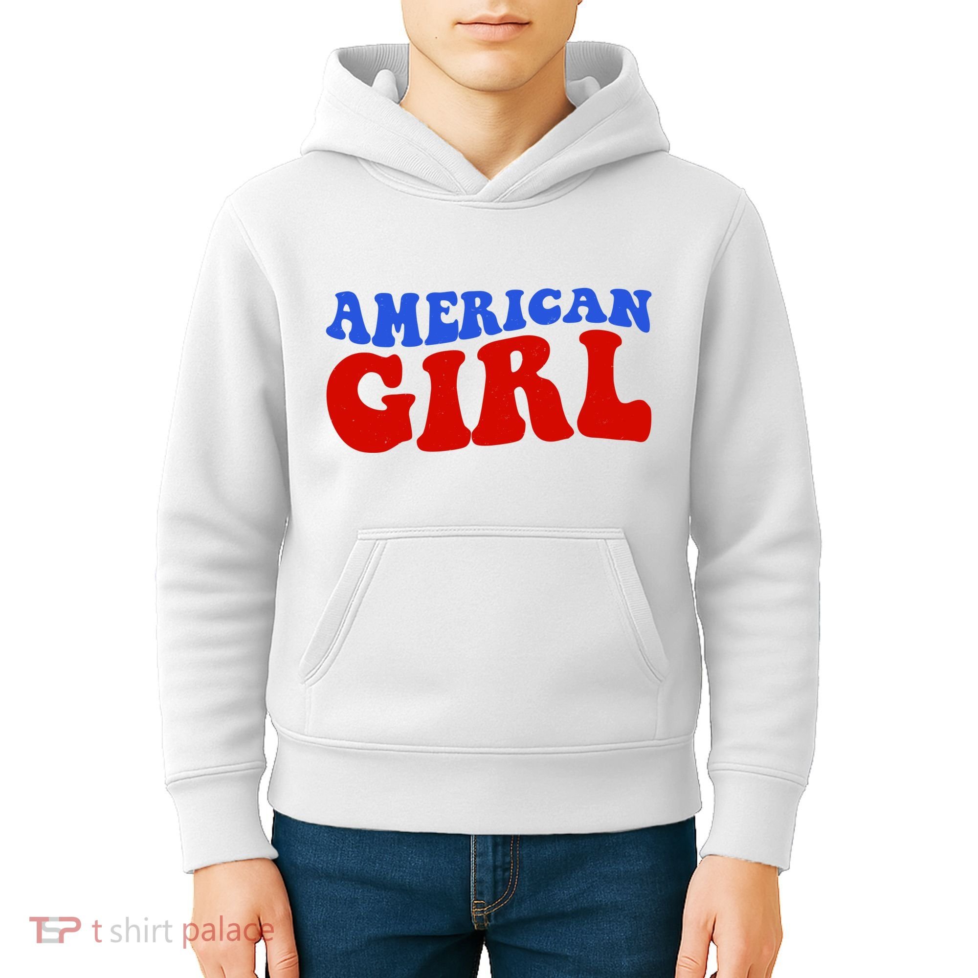 American Girl Fourth Of July Kids Hoodie
