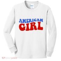 American Girl Fourth Of July Kids Long Sleeve Shirt thumb 0