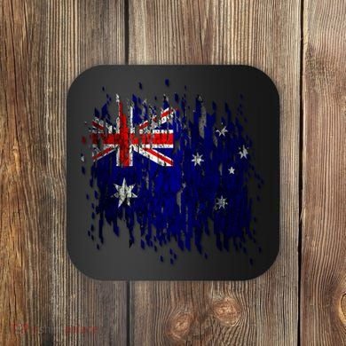 Australia Grunge Flag Coaster