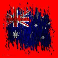 Australia Grunge Flag Santa Hat thumb 1